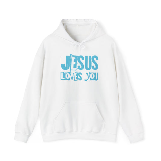 JESUS LOVES YOU (BLUE) - Unisex Hoodie