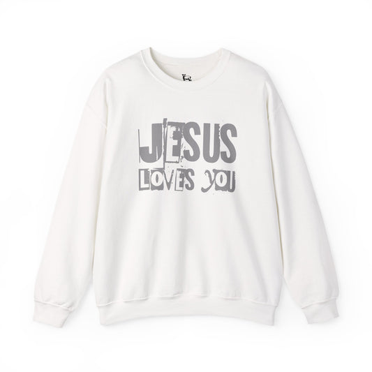 JESUS LOVES YOU (GRAY LETTER) - Unisex Sweatshirt