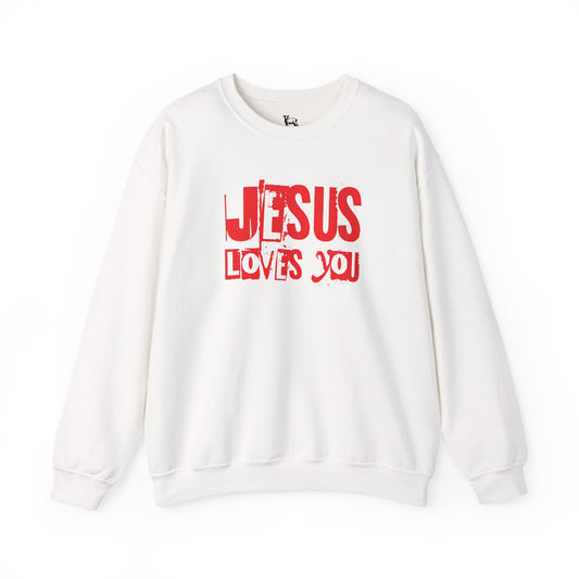 JESUS LOVES YOU (RED LETTER) - Unisex Sweatshirt
