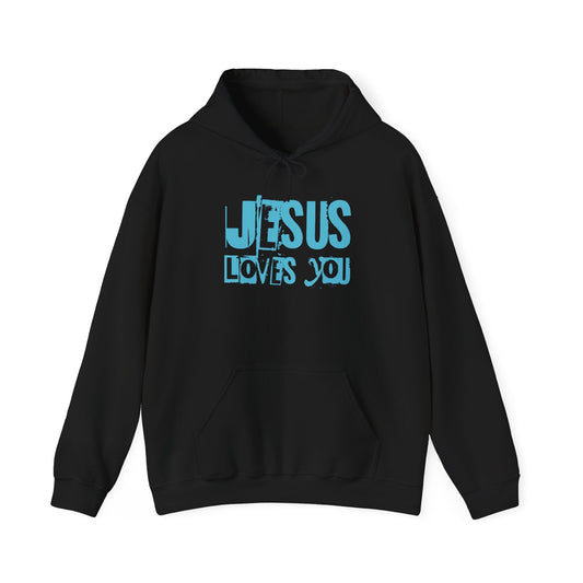 JESUS LOVES YOU (BLUE) - Unisex Hoodie