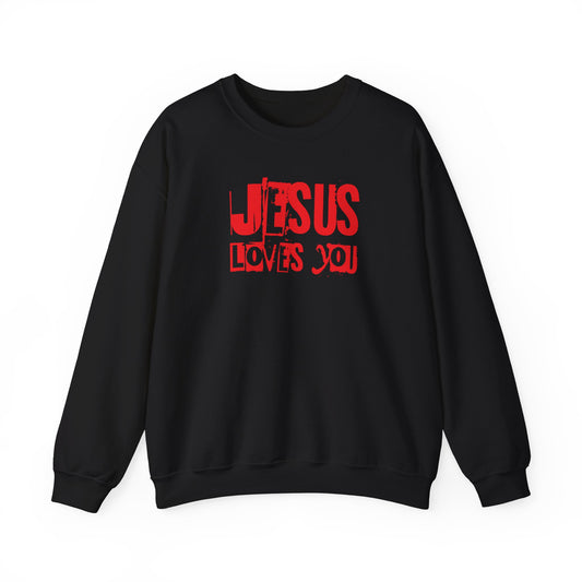 JESUS LOVES YOU (RED) - Unisex Sweatshirt