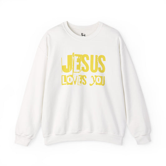 JESUS LOVES YOU (YELLOW LETTER) - Unisex Sweatshirt