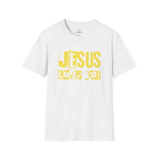 JESUS LOVES YOU (YELLOW LETTER) - Unisex T-Shirt