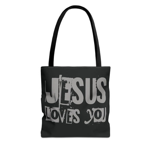 JESUS LOVES YOU (GRAY) - Tote Bag