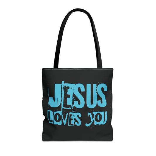JESUS LOVES YOU (BLUE) - Tote Bag