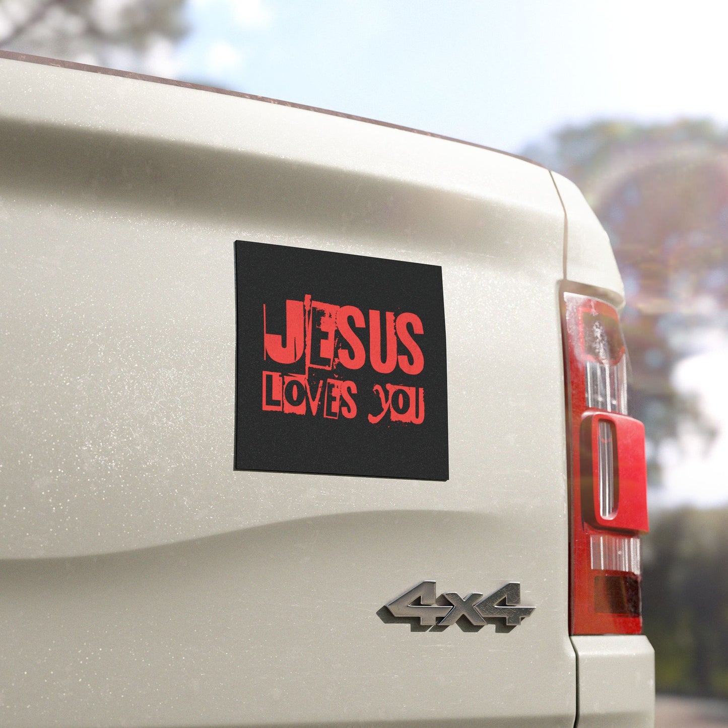 JESUS LOVES YOU - Car Magnet