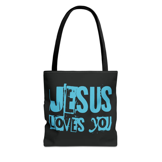 JESUS LOVES YOU (BLUE) - Tote Bag