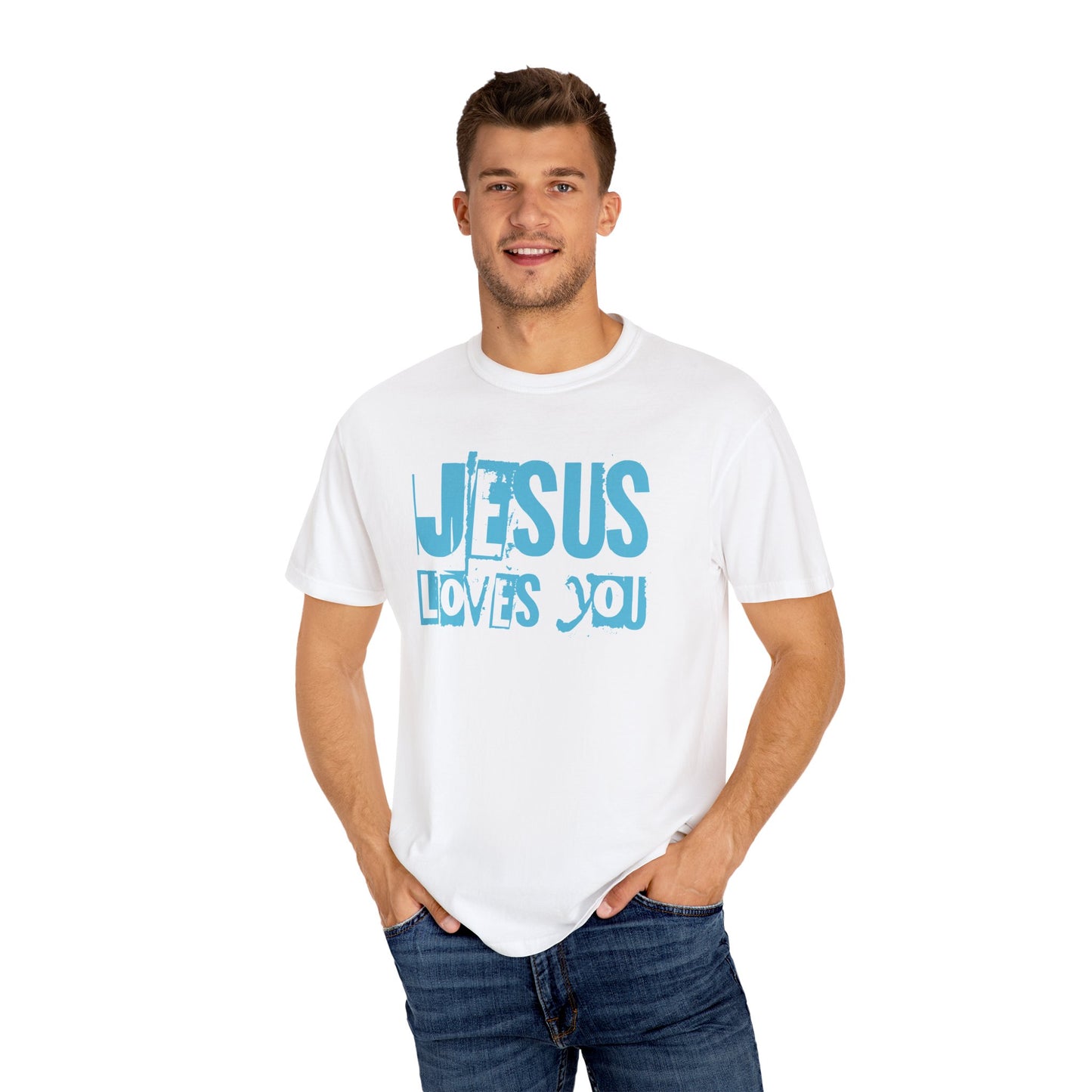 JESUS LOVES YOU - (BLUE) Unisex T-Shirt