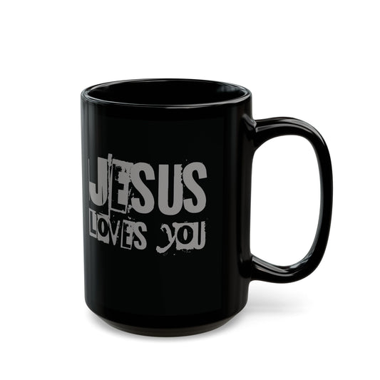 JESUS LOVES YOU (GRAY)- Mug
