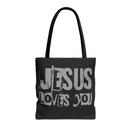 JESUS LOVES YOU (GRAY) - Tote Bag