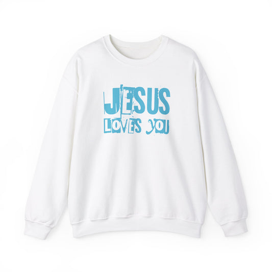 JESUS LOVES YOU (BLUE) - Unisex Sweatshirt