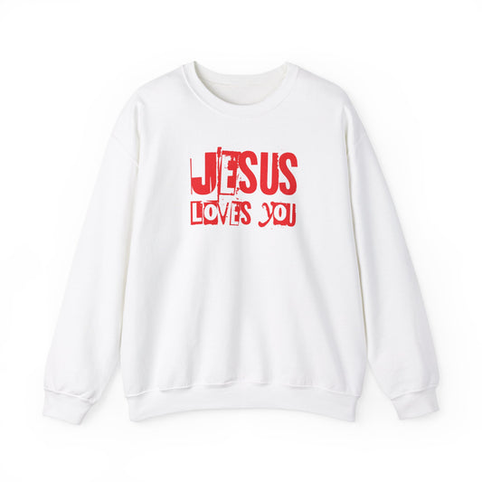 JESUS LOVES YOU (RED) - Unisex Sweatshirt