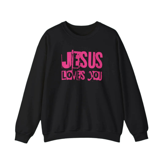 JESUS LOVES YOU (PINK) - Unisex Sweatshirt