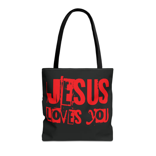 JESUS LOVES YOU (RED) - Tote Bag