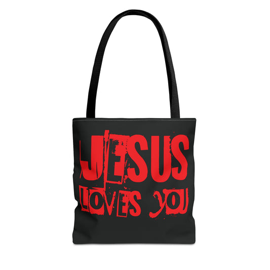 JESUS LOVES YOU (RED) - Tote Bag