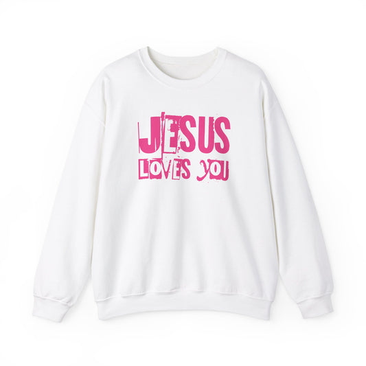 JESUS LOVES YOU (PINK) - Unisex Sweatshirt