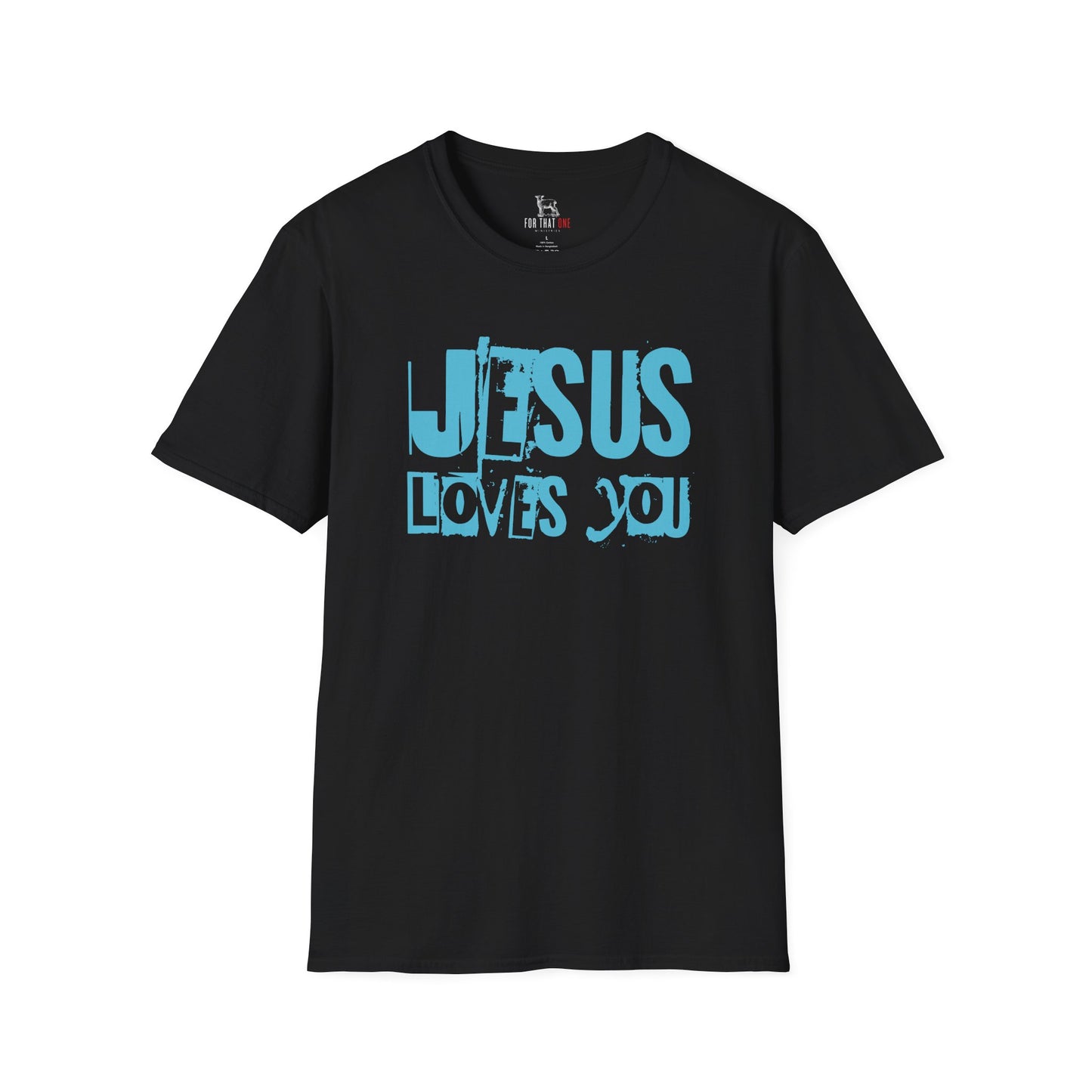 JESUS LOVES YOU (BLUE LETTER) - Unisex T-Shirt