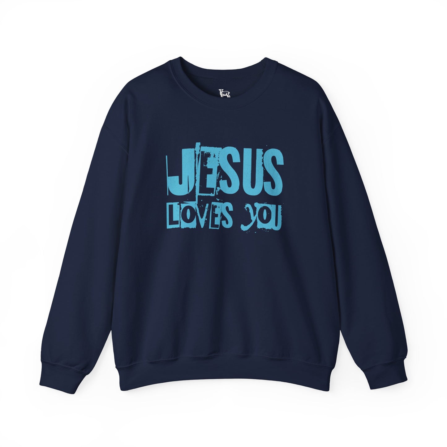 JESUS LOVES YOU (BLUE LETTER) - Unisex Sweatshirt