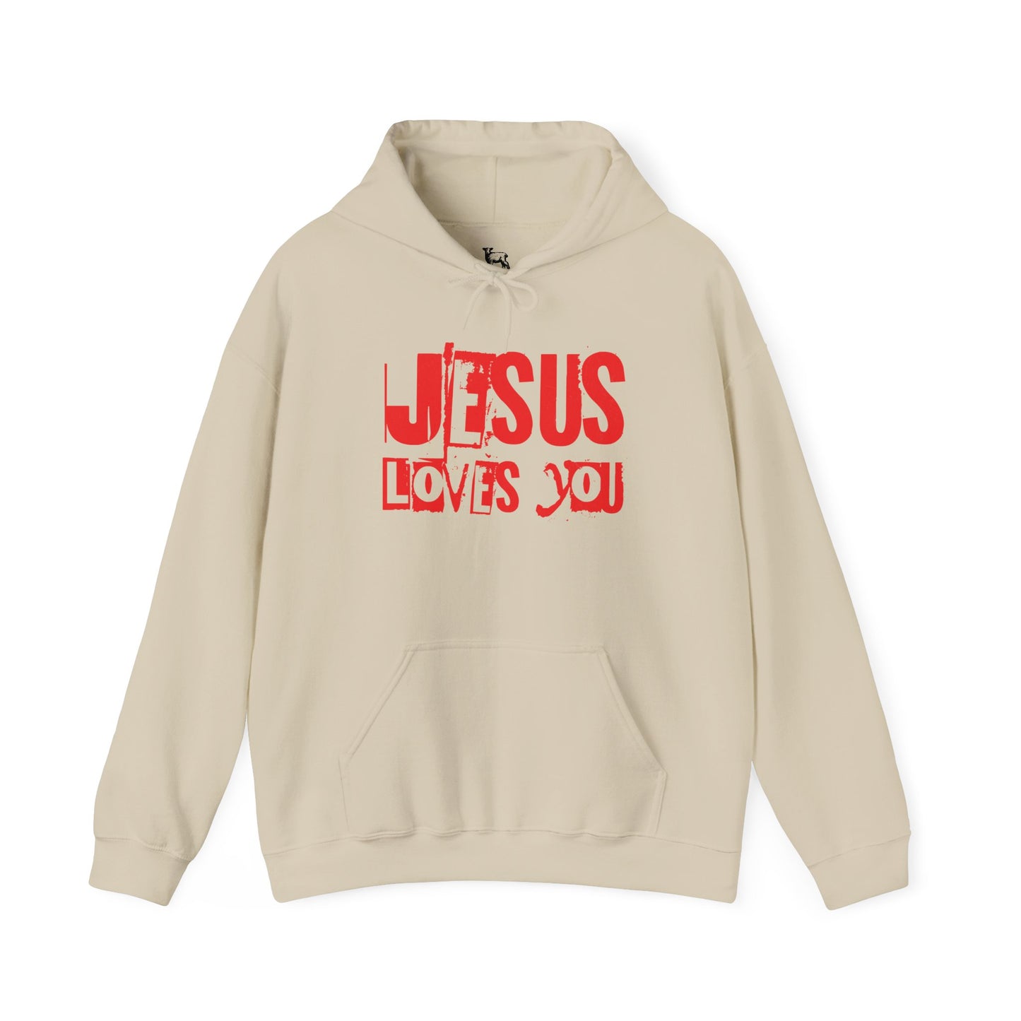 JESUS LOVES YOU (RED LETTER) - Unisex Hooded Sweatshirt