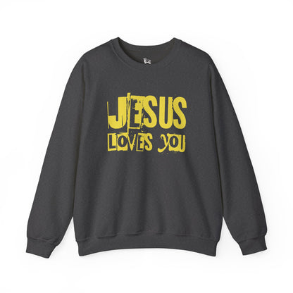 JESUS LOVES YOU (YELLOW LETTER) - Unisex Sweatshirt