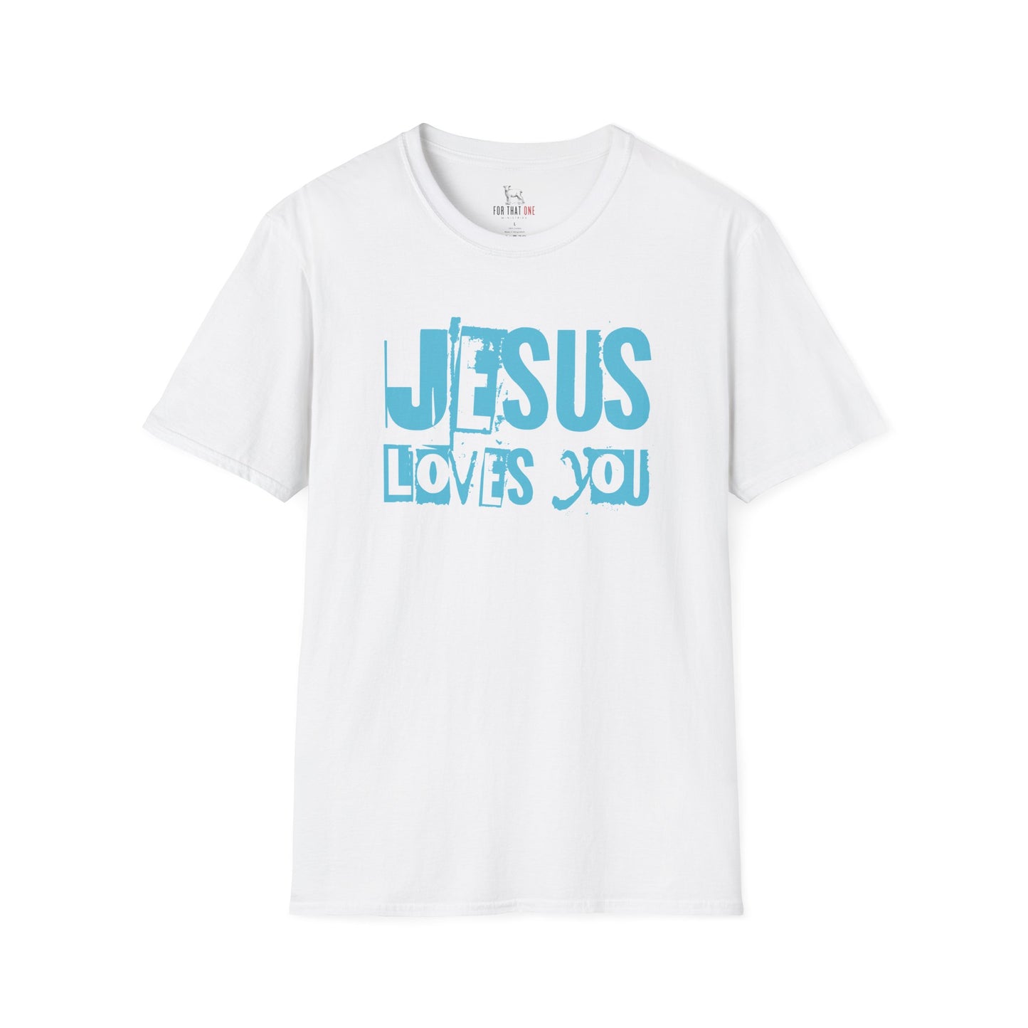 JESUS LOVES YOU (BLUE LETTER) - Unisex T-Shirt