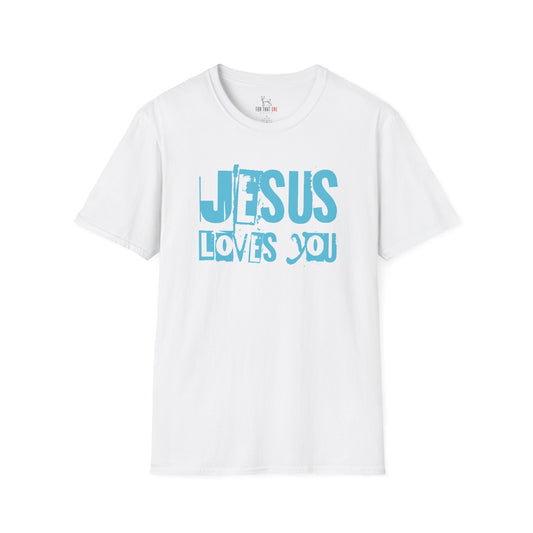 JESUS LOVES YOU (BLUE LETTER) - Unisex T-Shirt