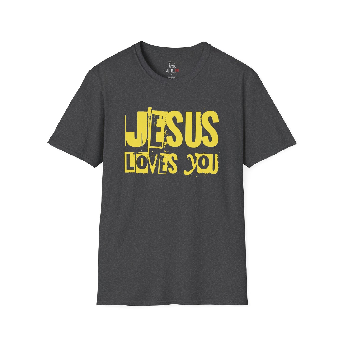 JESUS LOVES YOU (YELLOW LETTER) - Unisex T-Shirt