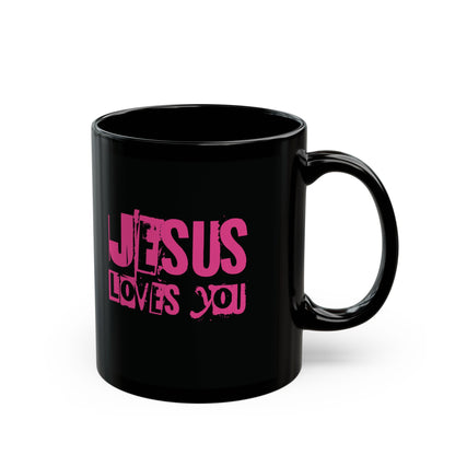 JESUS LOVES YOU (PINK LETTER)- Mug