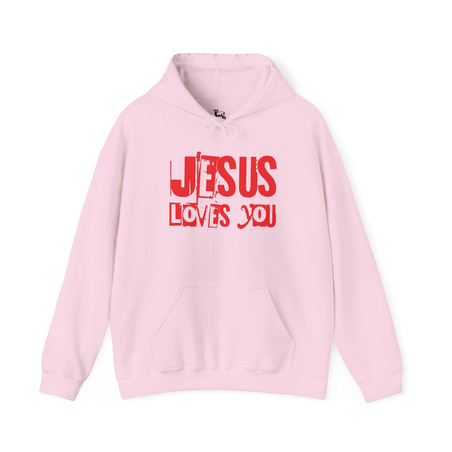 JESUS LOVES YOU (RED LETTER) - Unisex Hooded Sweatshirt