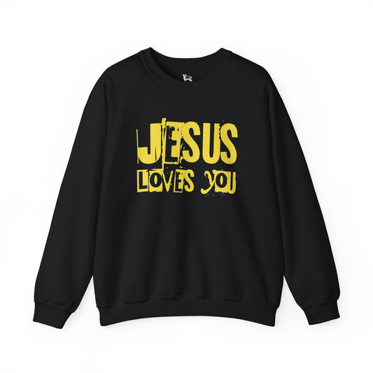 JESUS LOVES YOU (YELLOW LETTER) - Unisex Sweatshirt