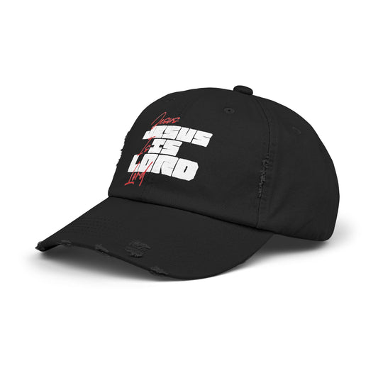 JESUS IS LORD - Unisex Distressed Cap