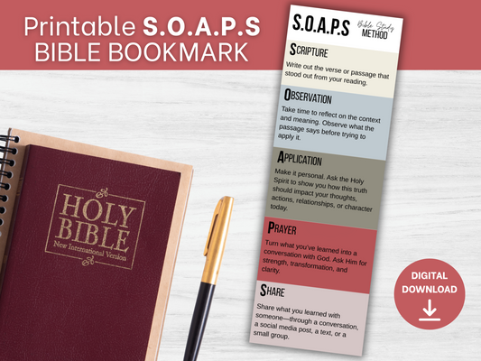 S.O.A.P.S - Bible Bookmark