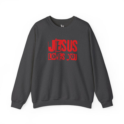 JESUS LOVES YOU (RED LETTER) - Unisex Sweatshirt