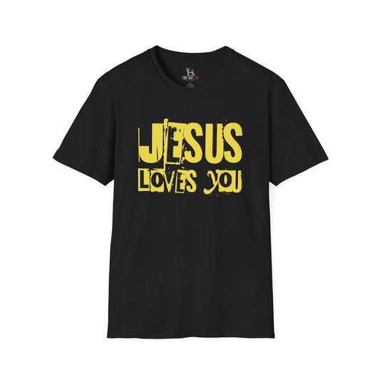 JESUS LOVES YOU (YELLOW LETTER) - Unisex T-Shirt