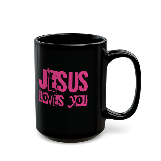 JESUS LOVES YOU (PINK LETTER)- Mug