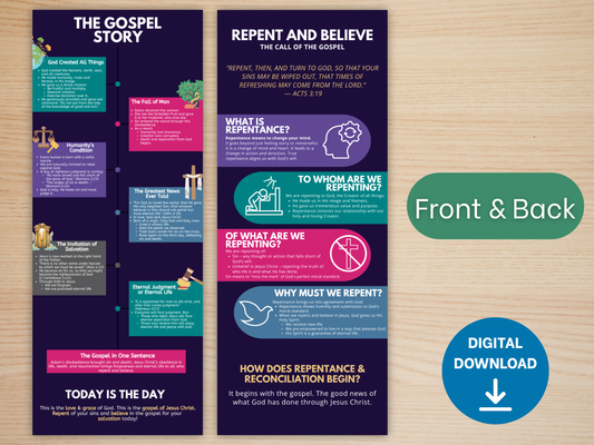 REPENT & BELIEVE - Gospel Meditation Guide / Gospel Tract