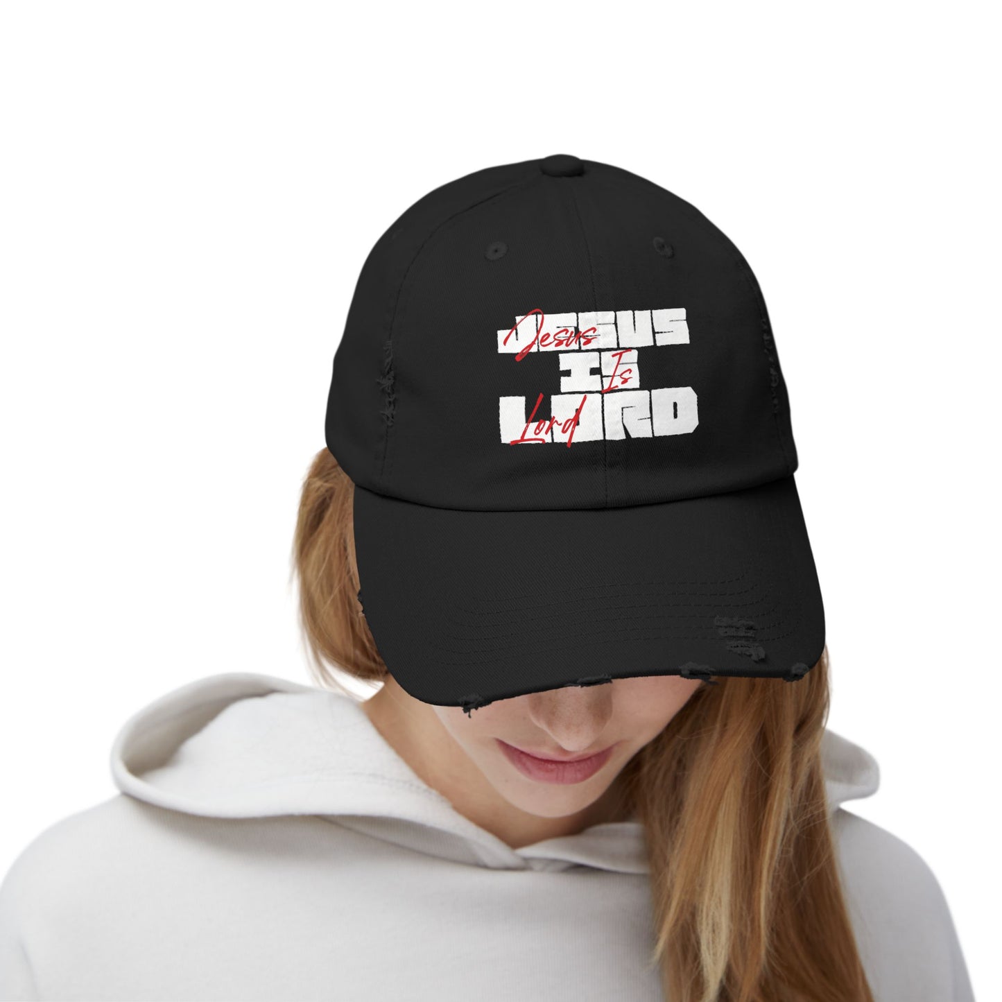 JESUS IS LORD - Unisex Distressed Cap