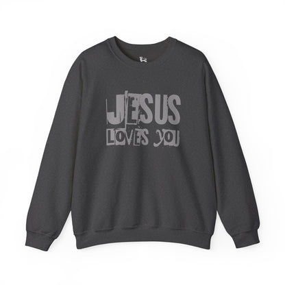 JESUS LOVES YOU (GRAY LETTER) - Unisex Sweatshirt