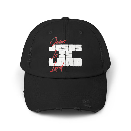 JESUS IS LORD - Unisex Distressed Cap