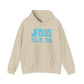 JESUS LOVES YOU (BLUE LETTER) - Unisex Hooded Sweatshirt