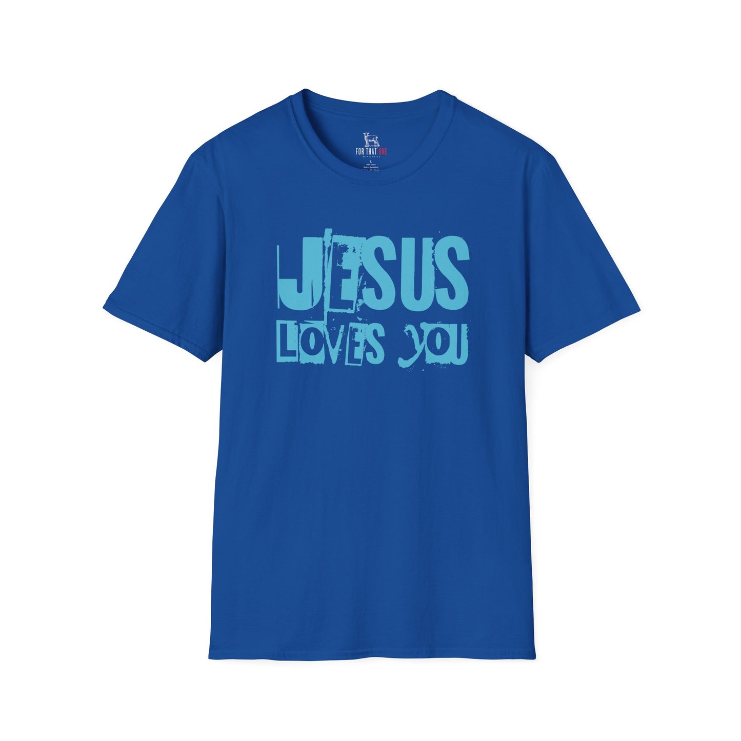 JESUS LOVES YOU (BLUE LETTER) - Unisex T-Shirt