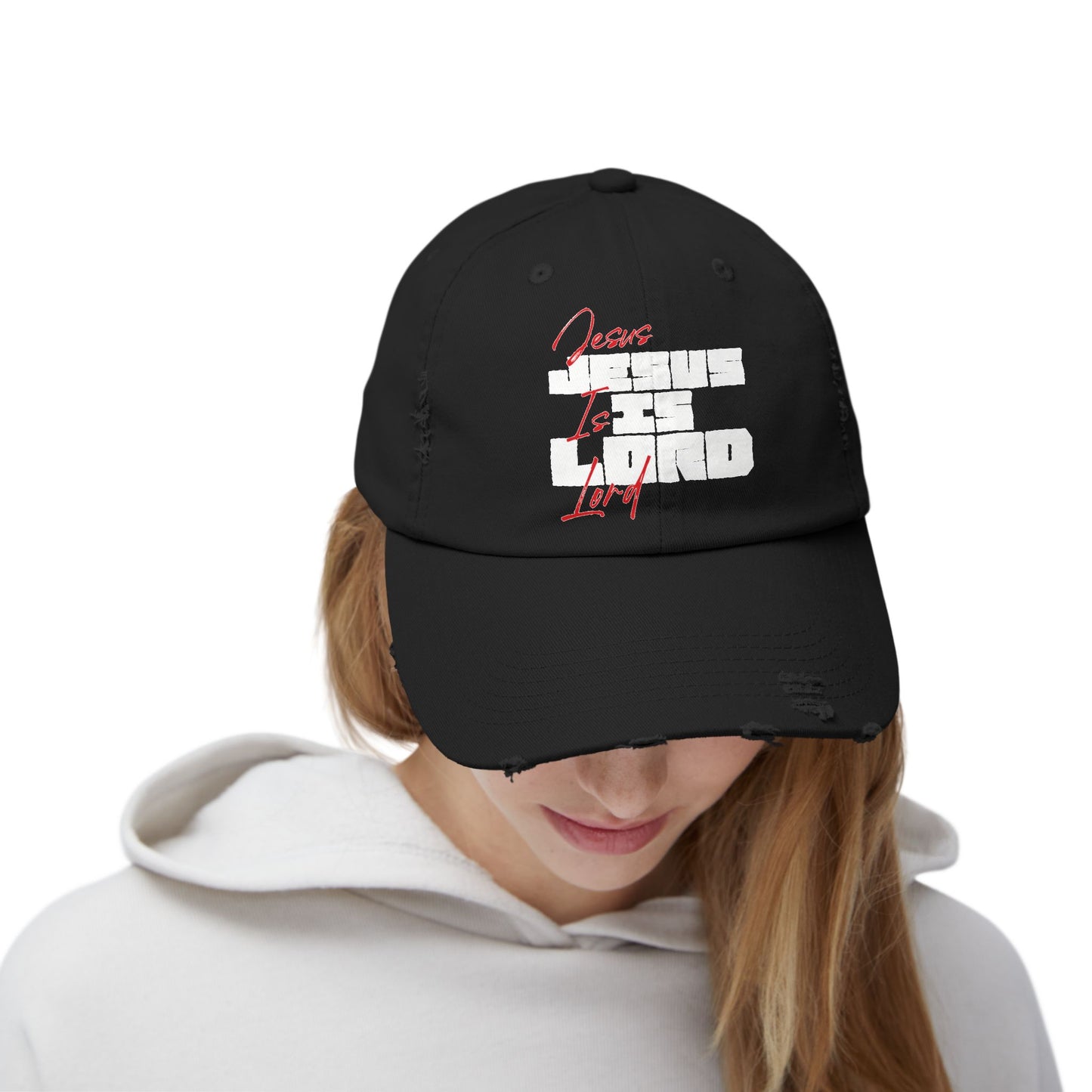JESUS IS LORD - Unisex Distressed Cap