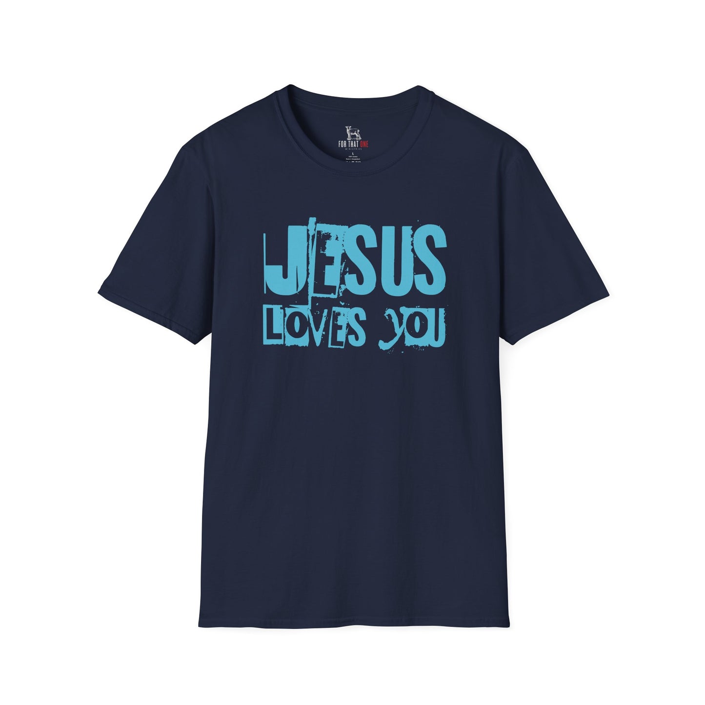 JESUS LOVES YOU (BLUE LETTER) - Unisex T-Shirt