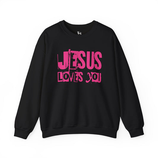 JESUS LOVES YOU (PINK LETTER) - Unisex Sweatshirt