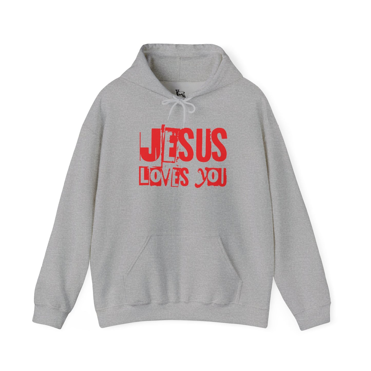 JESUS LOVES YOU (RED LETTER) - Unisex Hooded Sweatshirt