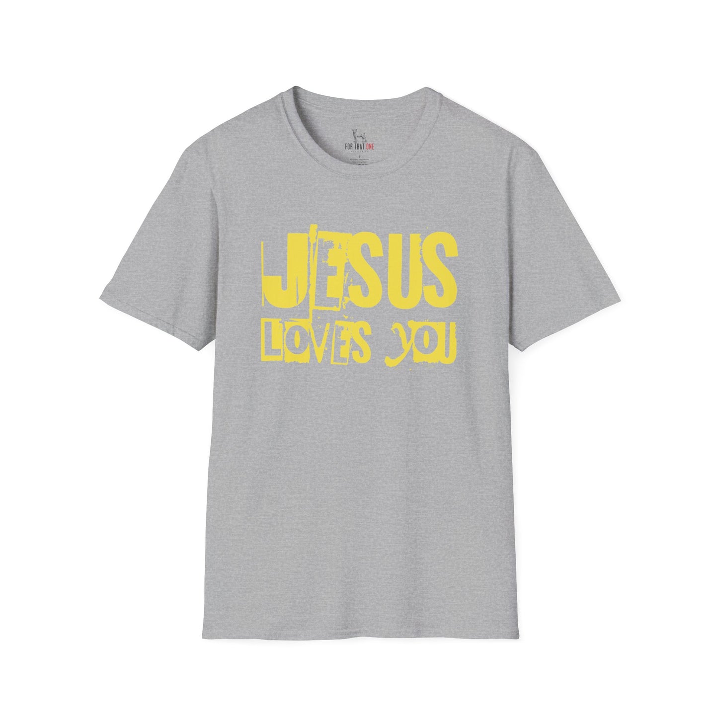 JESUS LOVES YOU (YELLOW LETTER) - Unisex T-Shirt