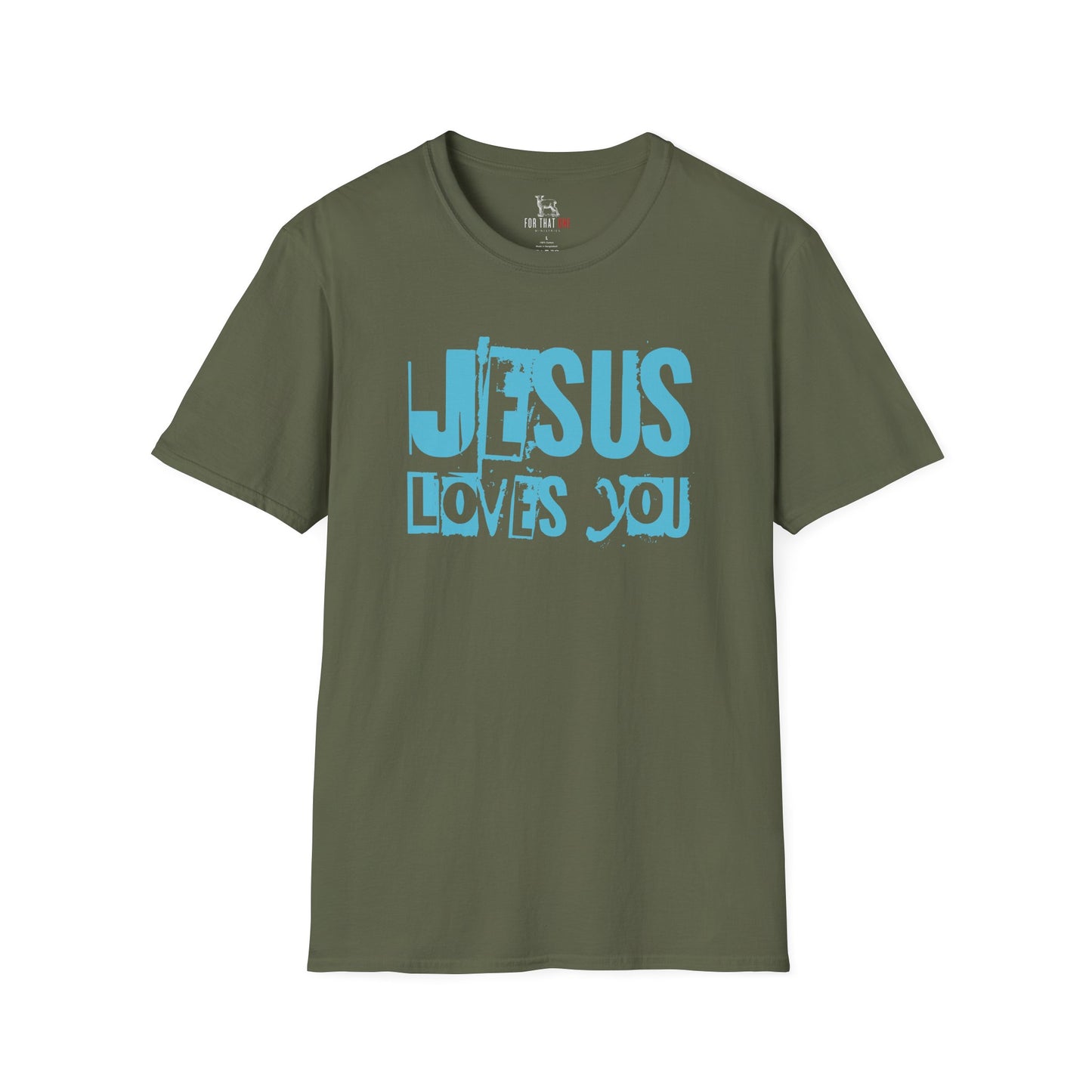 JESUS LOVES YOU (BLUE LETTER) - Unisex T-Shirt