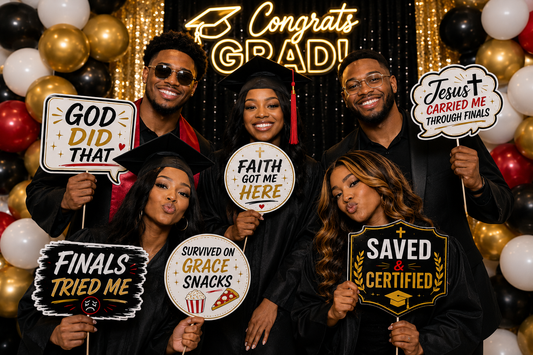 CHRISTIAN GRADUATION PHOTOBOOTH PROPS - Digital Download