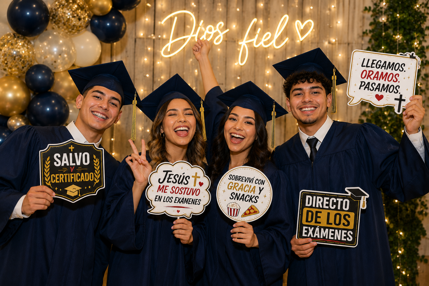 CHRISTIAN GRADUATION PHOTO BOOTH PROPS BUNDLE - Digital Download (Spanish Edition)